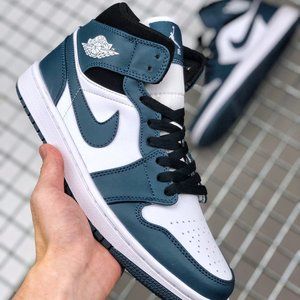 Mens Sneakers Air Jordan 1 Mid “Dark Teal” Size 40-45